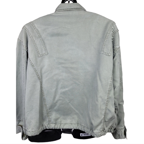 AMERICAN EAGLE‎ OUTFITTERS Women's Olive Green Utility Zip Cargo Pockets Jacket - Picture 6 of 8